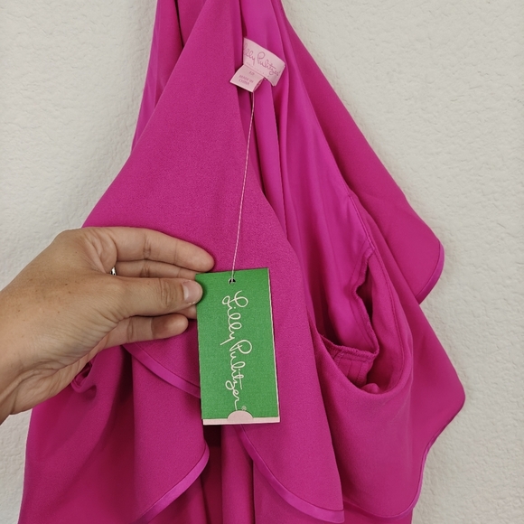 Lilly Pulitzer Abrielle Mini Dress Sunny Shoulder In Berry Sangri, Pink $228 NWT - Picture 7 of 13